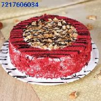 Red Velvet Walnut Cake