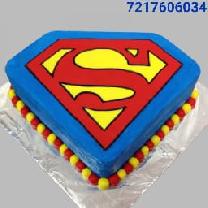 Superman Heart Cake