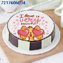Choco Valentine Photo Cake