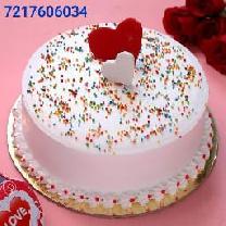 Vanilla Red Heart Cake